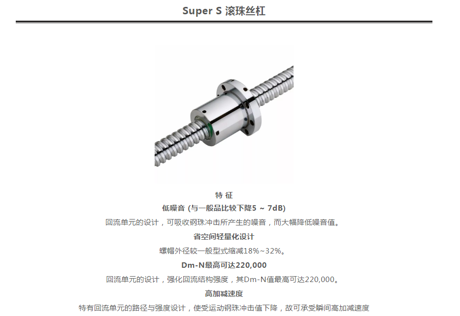 上銀滾珠絲杆